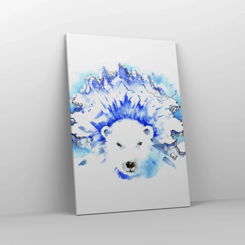 Impression sur toile - Image sur toile - Le roi de l'Arctique dans une couronne de glace - 70x100 cm