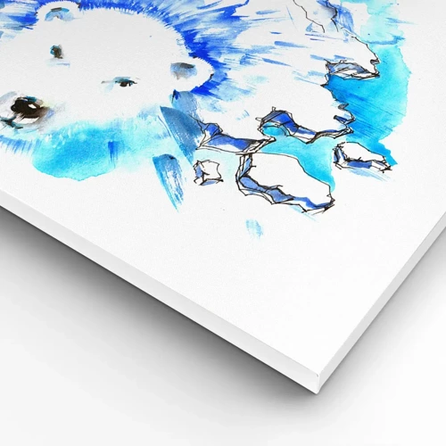 Impression sur toile - Image sur toile - Le roi de l'Arctique dans une couronne de glace - 70x100 cm