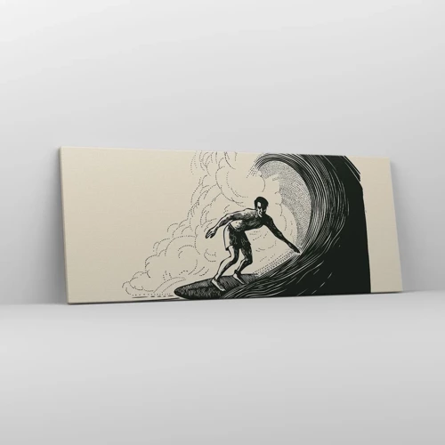 Impression sur toile - Image sur toile - Le roi de la vague - 100x40 cm