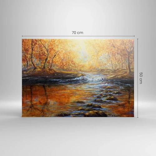 Impression sur toile - Image sur toile - Le ruisseau d'or - 70x50 cm