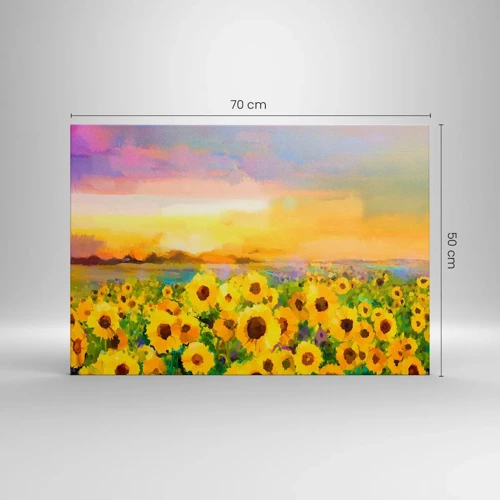 Impression sur toile - Image sur toile - Le soleil lui-même est descendu sur terre - 70x50 cm