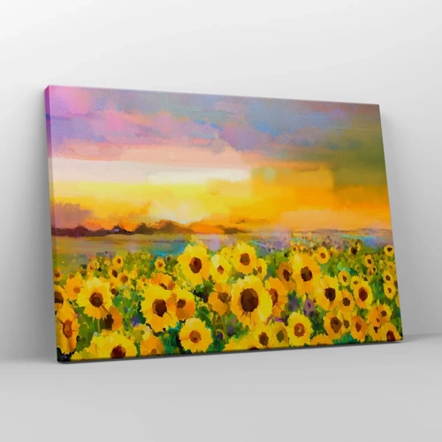 Impression sur toile - Image sur toile - Le soleil lui-même est descendu sur terre - 70x50 cm