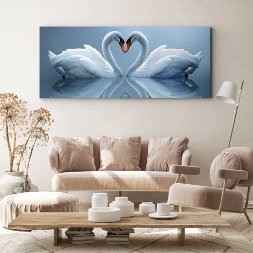 Impression sur toile - Image sur toile - Le temps de l'amour - 140x50 cm