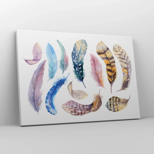 Impression sur toile - Image sur toile - Léger, bariolé et multicolore - 70x50 cm