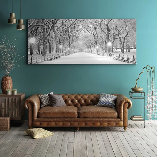 Impression sur toile - Image sur toile - Les quatres saisons – l’hiver - 100x40 cm