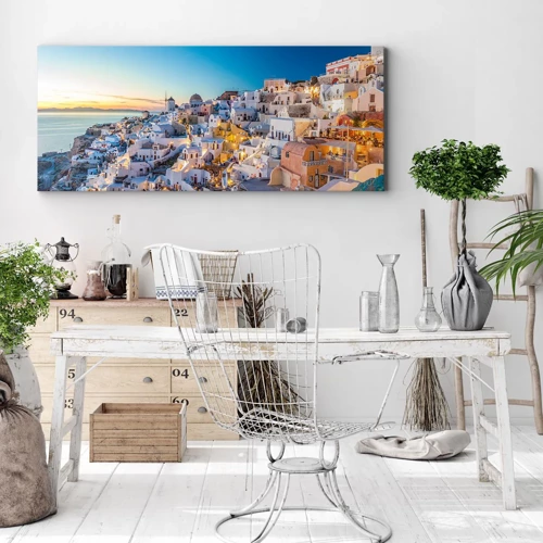 Impression sur toile - Image sur toile - L'essence de la grecque - 100x40 cm