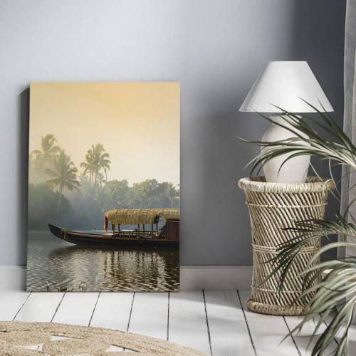 Impression sur toile - Image sur toile - Maison sur la rivière - 50x70 cm