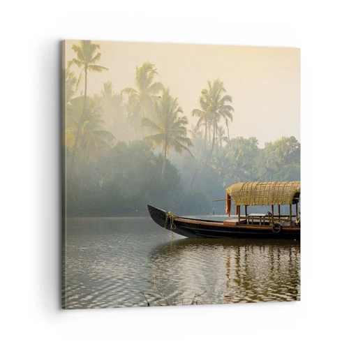 Impression sur toile - Image sur toile - Maison sur la rivière - 60x60 cm