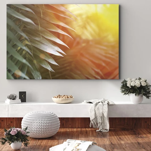 Impression sur toile - Image sur toile - Matinée dans la jungle - 120x80 cm