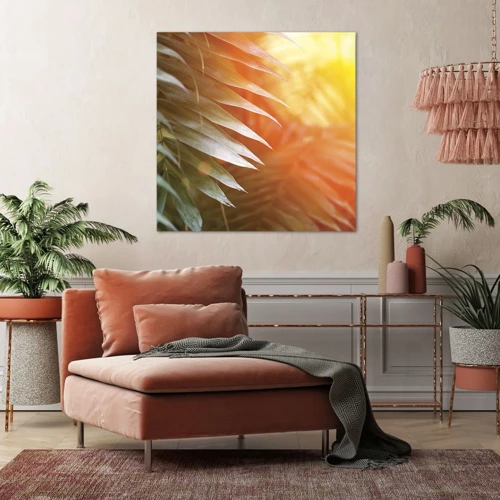 Impression sur toile - Image sur toile - Matinée dans la jungle - 40x40 cm