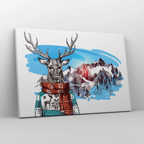 Impression sur toile - Image sur toile - Même le cerf ne gèle pas - 70x50 cm