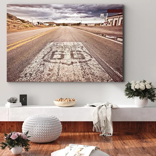 Impression sur toile - Image sur toile - Mother Road - une légende américaine - 70x50 cm