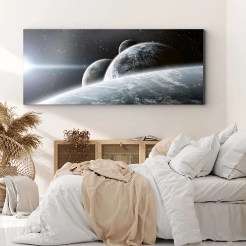 Impression sur toile - Image sur toile - Musique cosmique des sphères - 100x40 cm