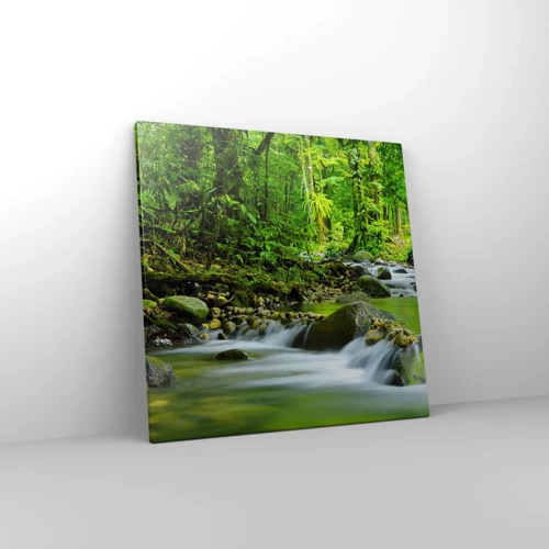 Impression sur toile - Image sur toile - Nager dans un océan de verdure - 50x50 cm