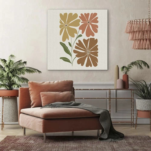 Impression sur toile - Image sur toile - Nature et géométrie - 70x70 cm