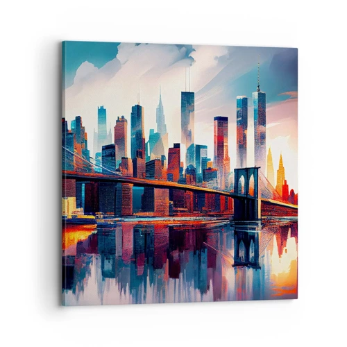 Impression sur toile - Image sur toile - New York onirique - 70x70 cm