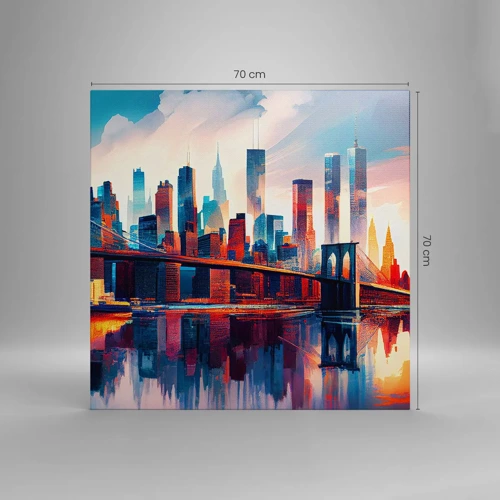 Impression sur toile - Image sur toile - New York onirique - 70x70 cm
