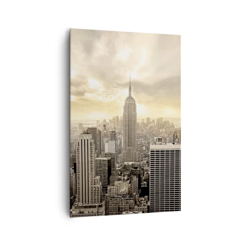 Impression sur toile - Image sur toile - New York tissé de gris - 80x120 cm