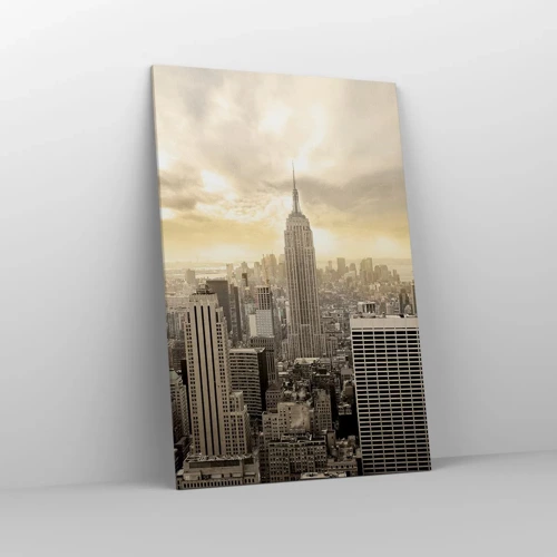 Impression sur toile - Image sur toile - New York tissé de gris - 80x120 cm