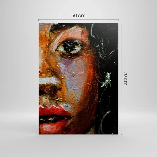 Impression sur toile - Image sur toile - Noir et brillant - 50x70 cm