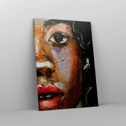 Impression sur toile - Image sur toile - Noir et brillant - 50x70 cm