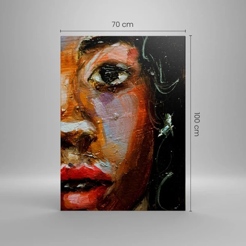 Impression sur toile - Image sur toile - Noir et brillant - 70x100 cm