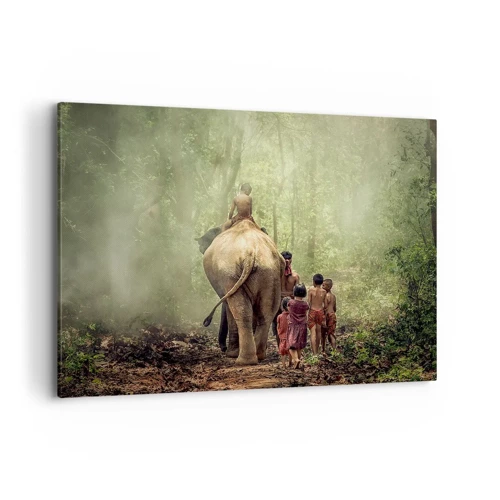 Impression sur toile - Image sur toile - Nouveau livre de la jungle - 100x70 cm