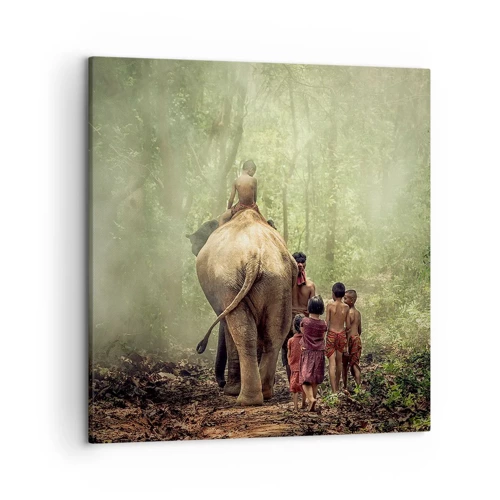 Impression sur toile - Image sur toile - Nouveau livre de la jungle - 50x50 cm