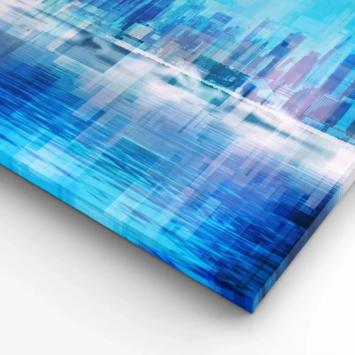 Impression sur toile - Image sur toile - Noyé dans le bleu - 100x40 cm