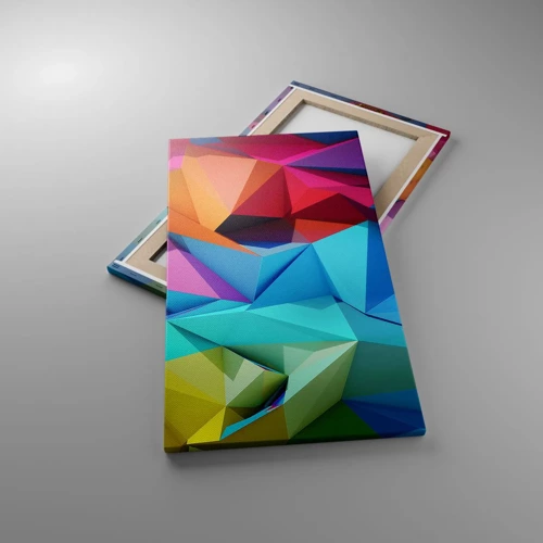 Impression sur toile - Image sur toile - Origami arc-en-ciel - 45x80 cm