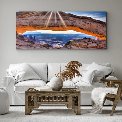 Impression sur toile - Image sur toile - Par la porte rocheuse - 100x40 cm