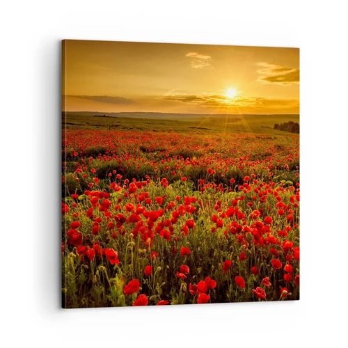 Impression sur toile - Image sur toile - Parmi les vagues des prairies bruissantes, parmi les fleurs du déluge - 60x60 cm
