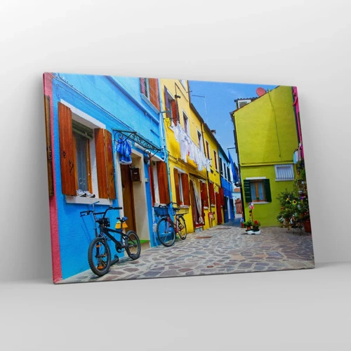 Impression sur toile - Image sur toile - Pastel, douce ruelle - 100x70 cm