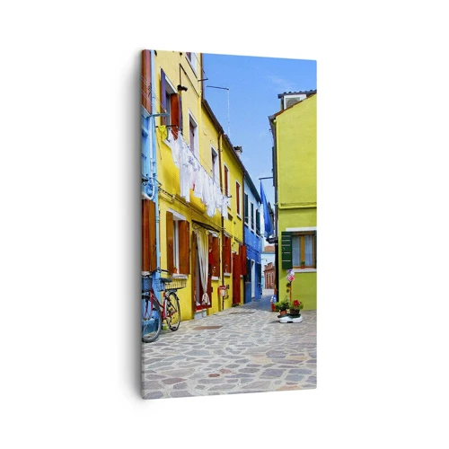 Impression sur toile - Image sur toile - Pastel, douce ruelle - 45x80 cm