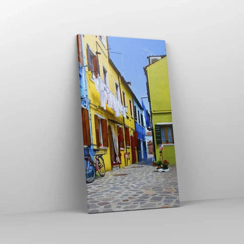 Impression sur toile - Image sur toile - Pastel, douce ruelle - 45x80 cm