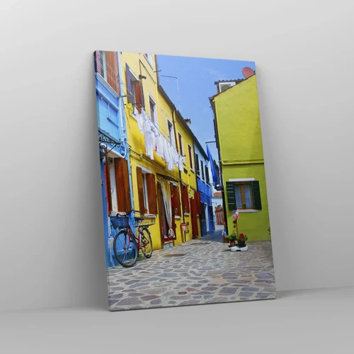 Impression sur toile - Image sur toile - Pastel, douce ruelle - 50x70 cm