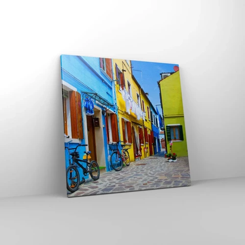 Impression sur toile - Image sur toile - Pastel, douce ruelle - 60x60 cm