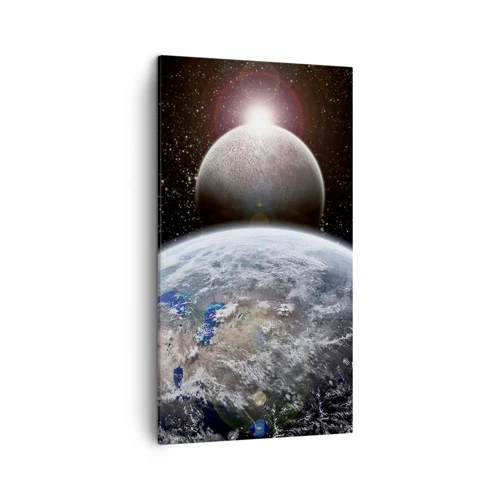 Impression sur toile - Image sur toile - Paysage cosmique - lever de soleil - 45x80 cm