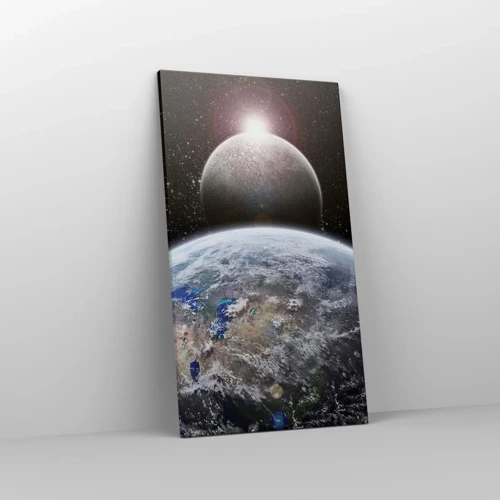 Impression sur toile - Image sur toile - Paysage cosmique - lever de soleil - 45x80 cm