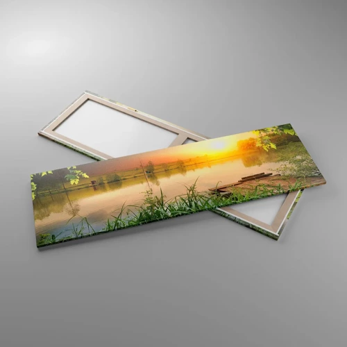 Impression sur toile - Image sur toile - Paysage dans un cadre verdoyant - 160x50 cm