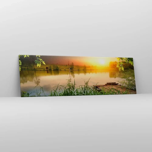 Impression sur toile - Image sur toile - Paysage dans un cadre verdoyant - 160x50 cm