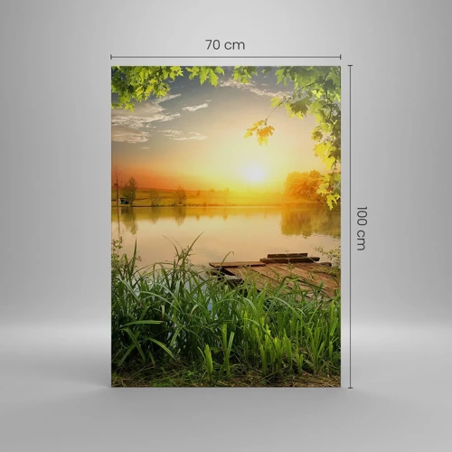 Impression sur toile - Image sur toile - Paysage dans un cadre verdoyant - 70x100 cm