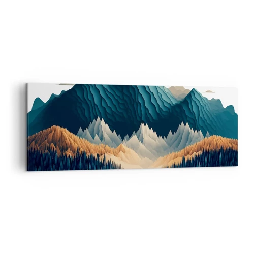 Impression sur toile - Image sur toile - Paysage de montagne parfait - 140x50 cm