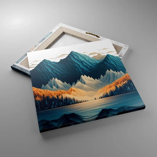 Impression sur toile - Image sur toile - Paysage de montagne parfait - 40x40 cm
