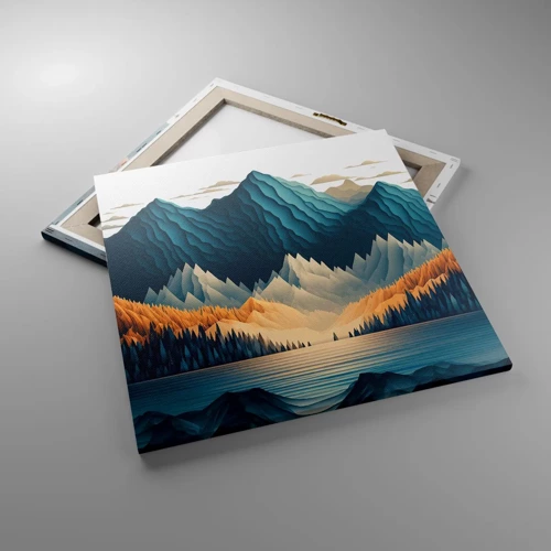 Impression sur toile - Image sur toile - Paysage de montagne parfait - 60x60 cm