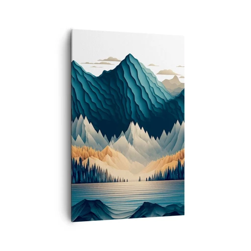 Impression sur toile - Image sur toile - Paysage de montagne parfait - 80x120 cm