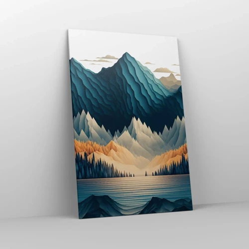 Impression sur toile - Image sur toile - Paysage de montagne parfait - 80x120 cm