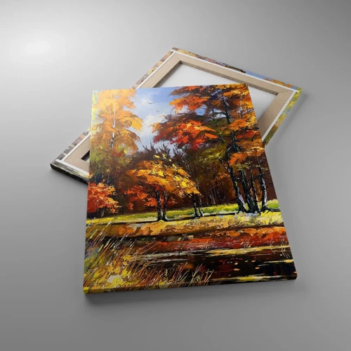 Impression sur toile - Image sur toile - Paysage en or et bronze - 50x70 cm