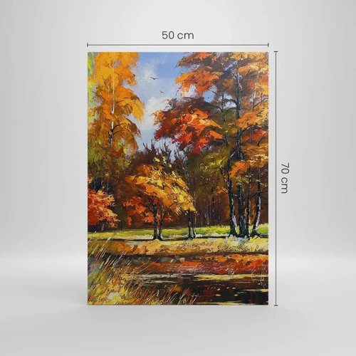 Impression sur toile - Image sur toile - Paysage en or et bronze - 50x70 cm