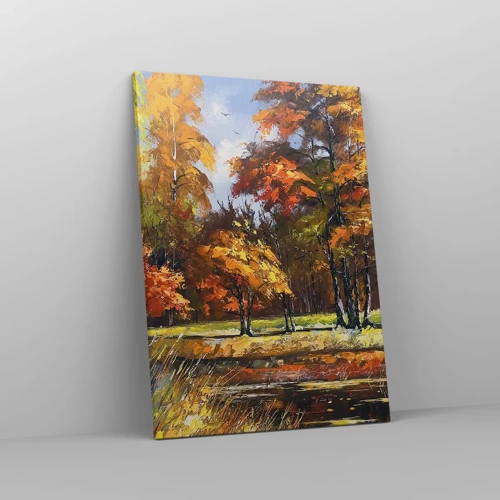 Impression sur toile - Image sur toile - Paysage en or et bronze - 50x70 cm